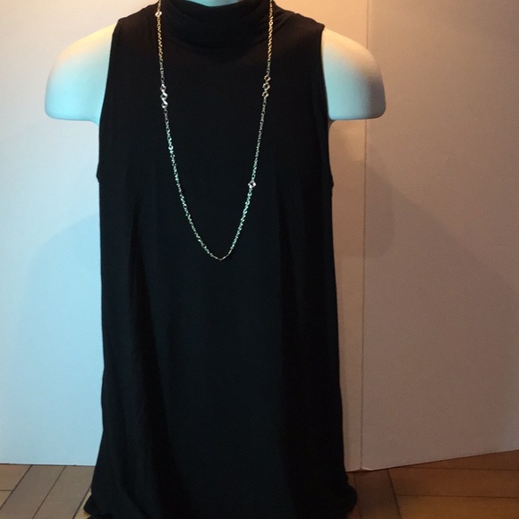 BLACK MOCK TURTLENECK TUNIC - Picture 3 of 4